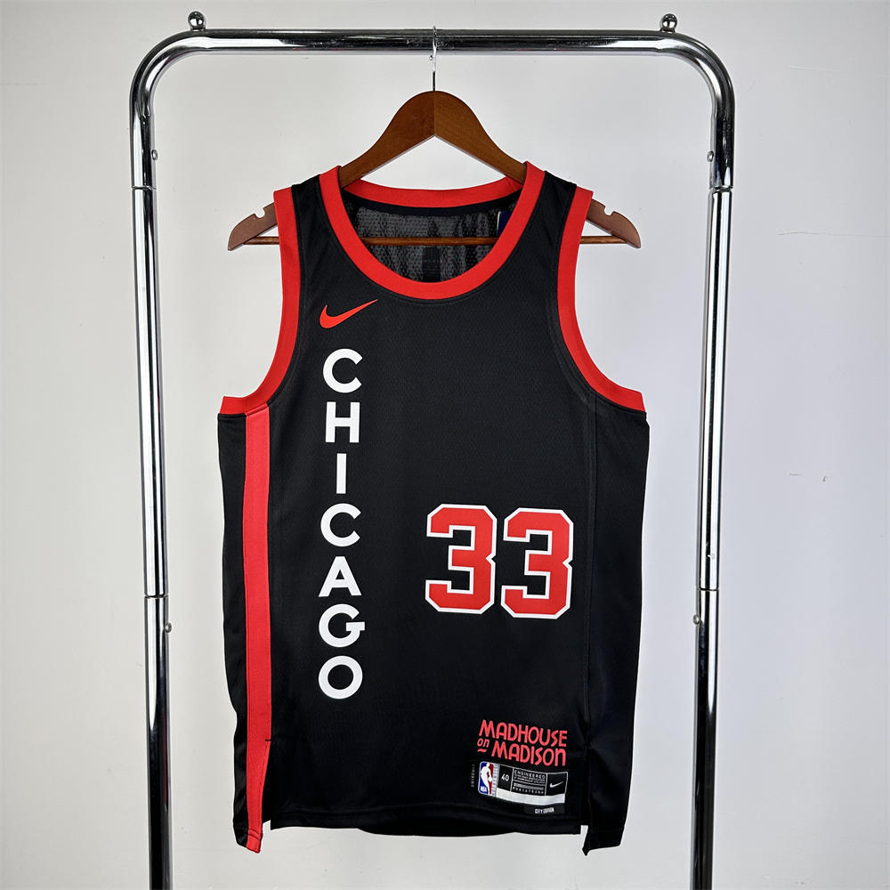 NBA Chicago Bulls Michael PIPPEN#33 23/24 Swingman Jersey - City Edition s-xxl
