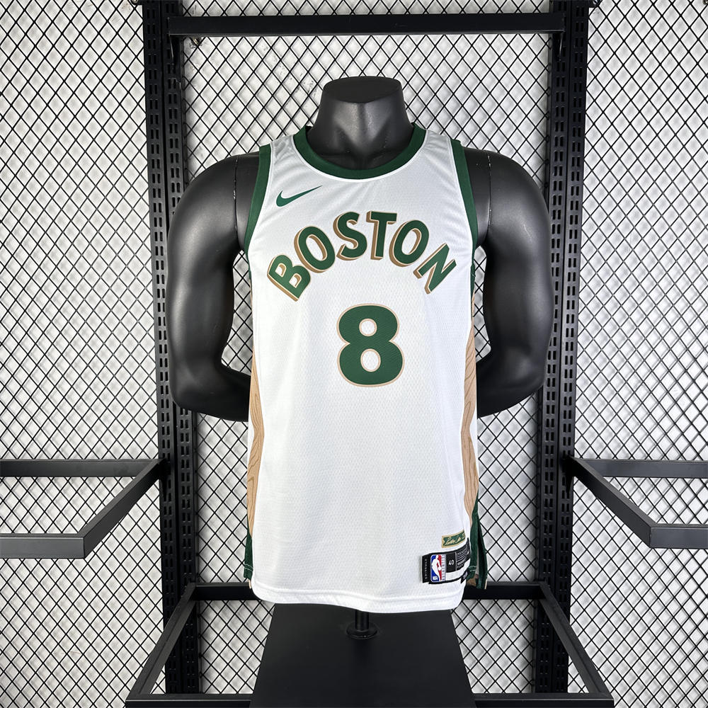 NBA Boston Celtics 2024 City Edition Round Neck White Jersey PORZINGIS#8 S-XXL