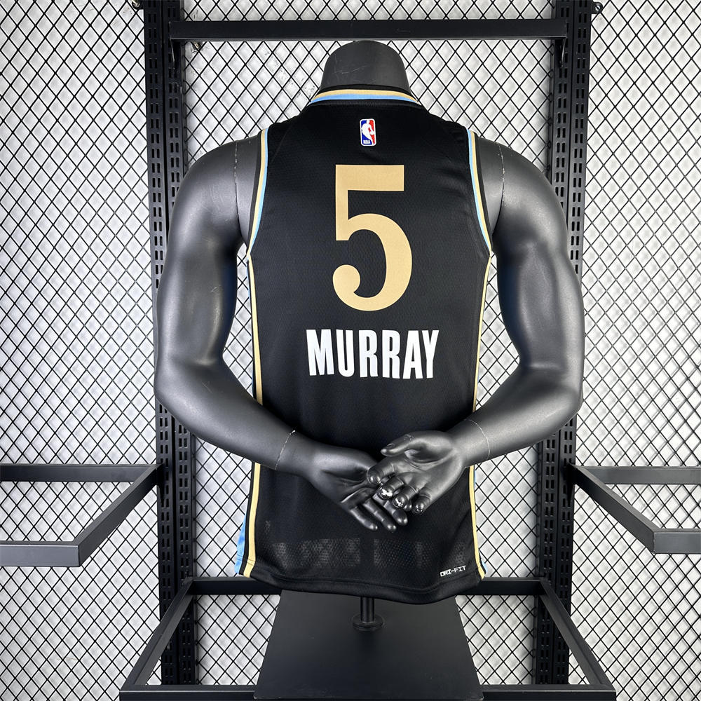 NBA Altanta Hawks 2024 Round Neck City Edition Black Jersey MURRAY#5 S-XXL