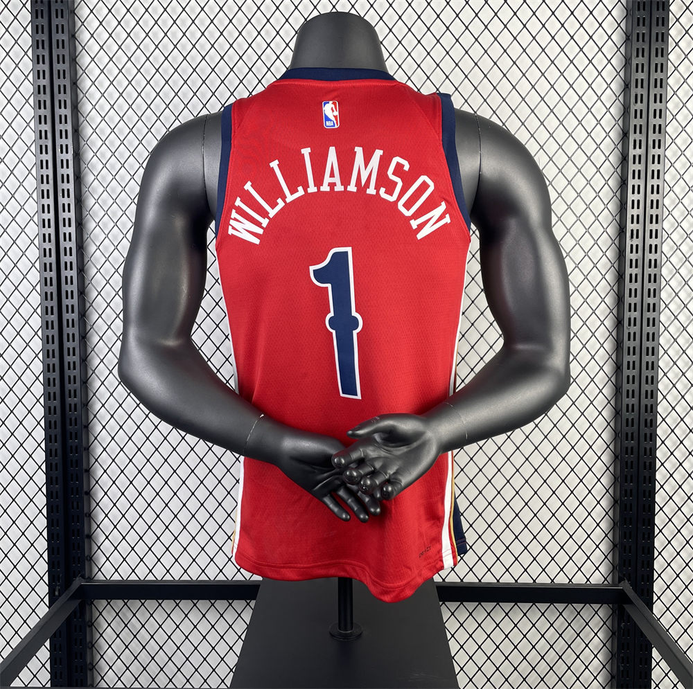 NBA New Orleans Pelicans Round Neck Red jersey WILLIAMSON#1 S-XXL