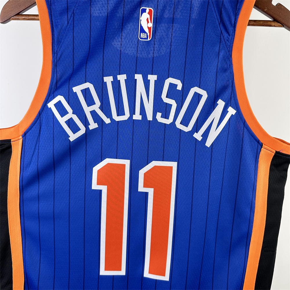 NBA New York Knicks 2024 Round Neck Blue jersey BRUNSON#11 S-XXL