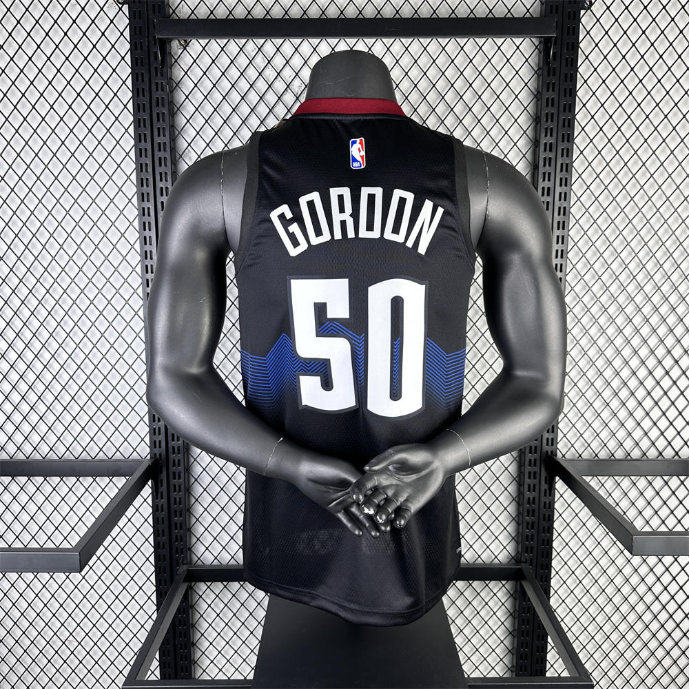 NBA Denver Nuggets 2024 City Edition Round Neck Black jersey GORDON#50 S-XXL