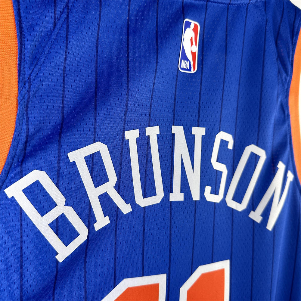 NBA New York Knicks 2024 Round Neck Blue jersey BRUNSON#11 S-XXL