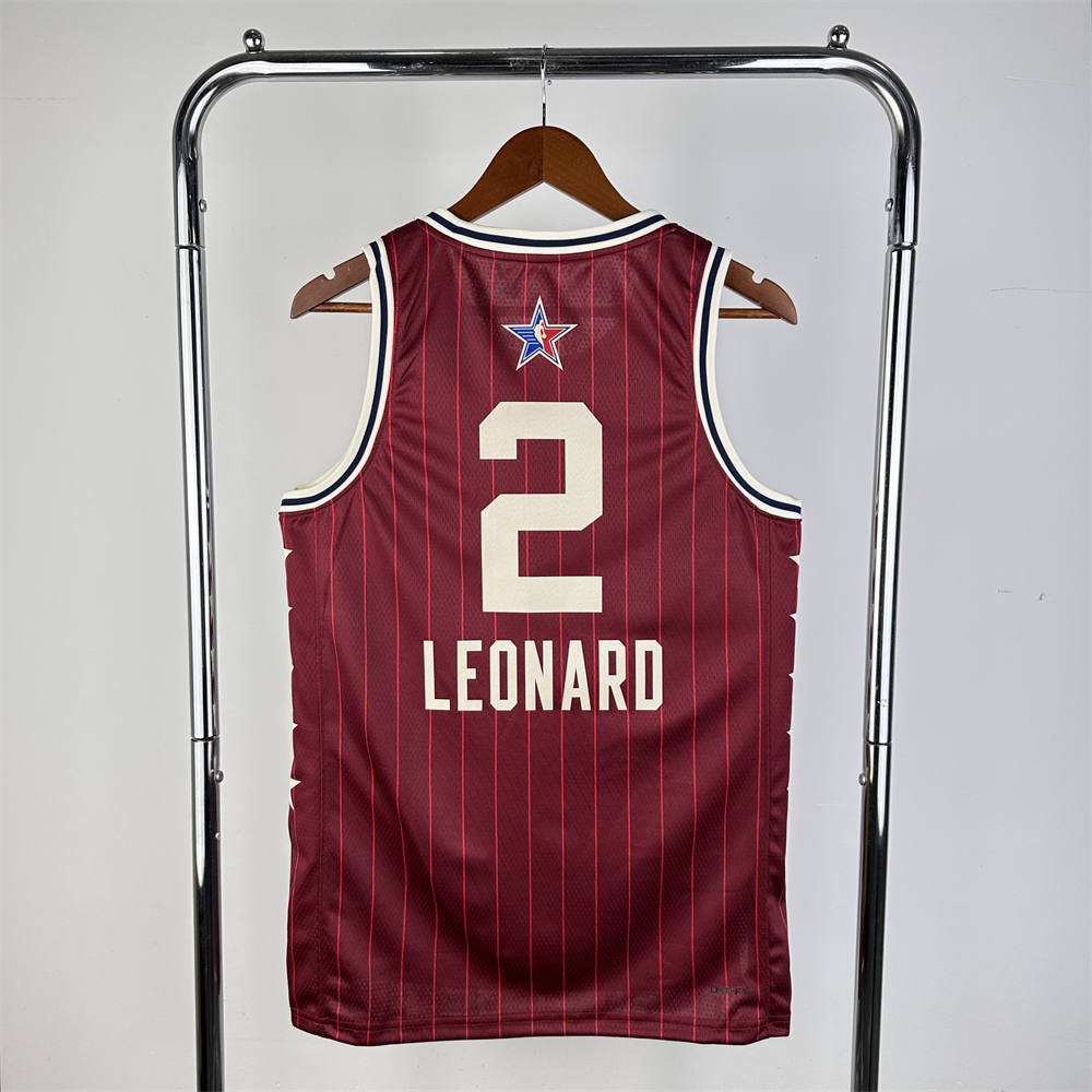 NBA All-Star 2024 Red Jersey LEONARD#2 S-XXL