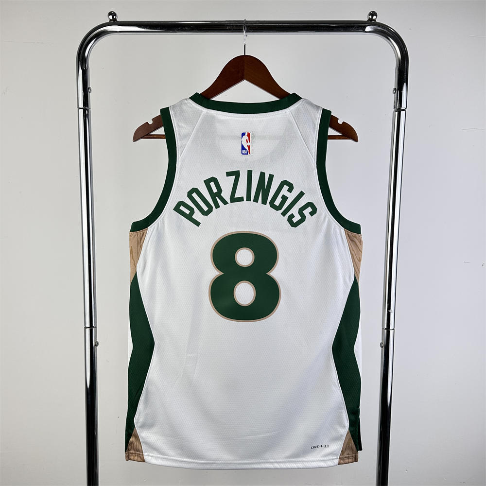 NBA Boston Celtics 2024 City Edition Round Neck White Jersey PORZINGIS#8 S-XXL