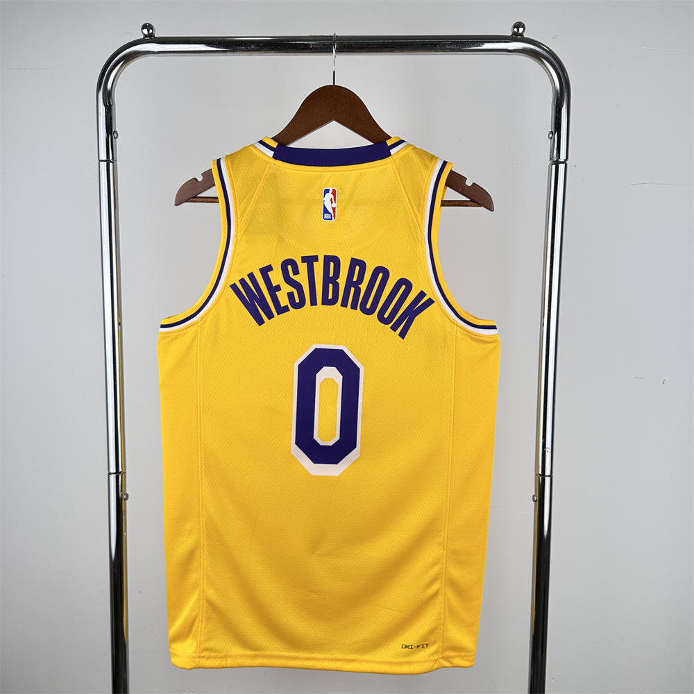 NBA Los Angeles Lakers WESTBROOK#0 2022/23 Gold Association Edition Swingman Jersey S-XXL