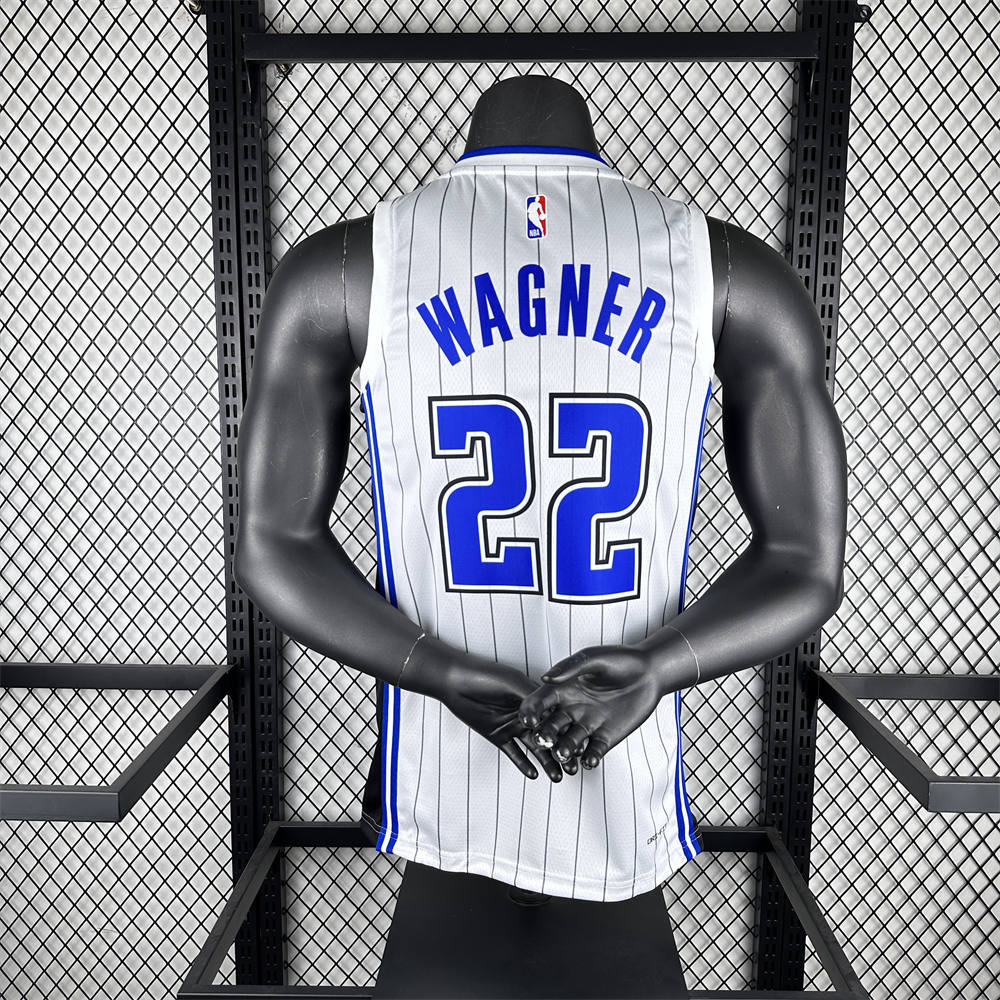 NBA Orlando Magic V-Neck Jersey White WAGNER#22 S-XXL
