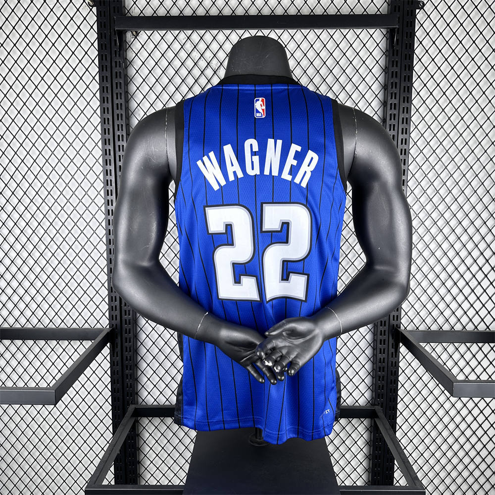 NBA Orlando Magic V-Neck Jersey Blue WAGNER#22 S-XXL