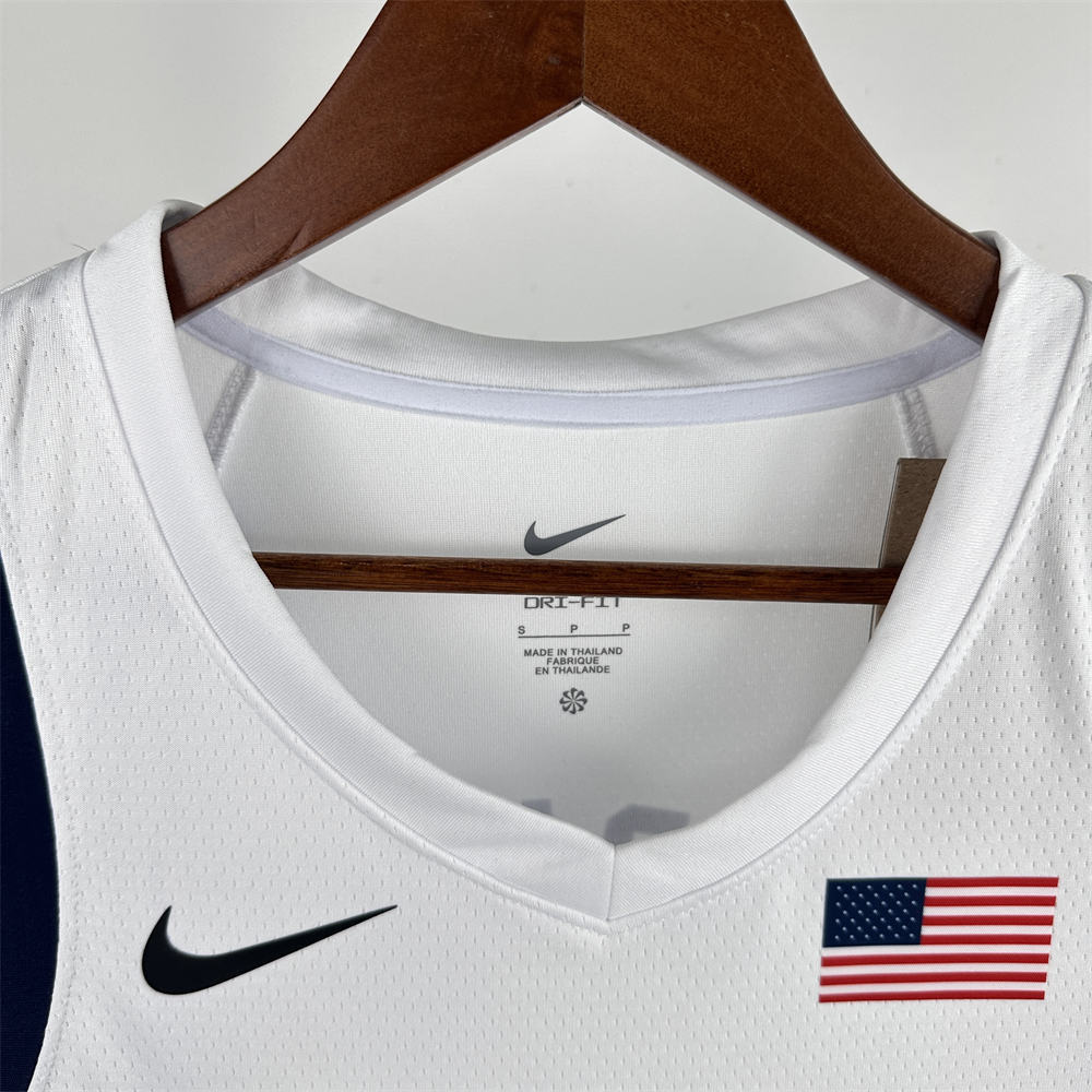 NBA USA 2024 Olympic Games White jersey CURRY#4 S-XXL