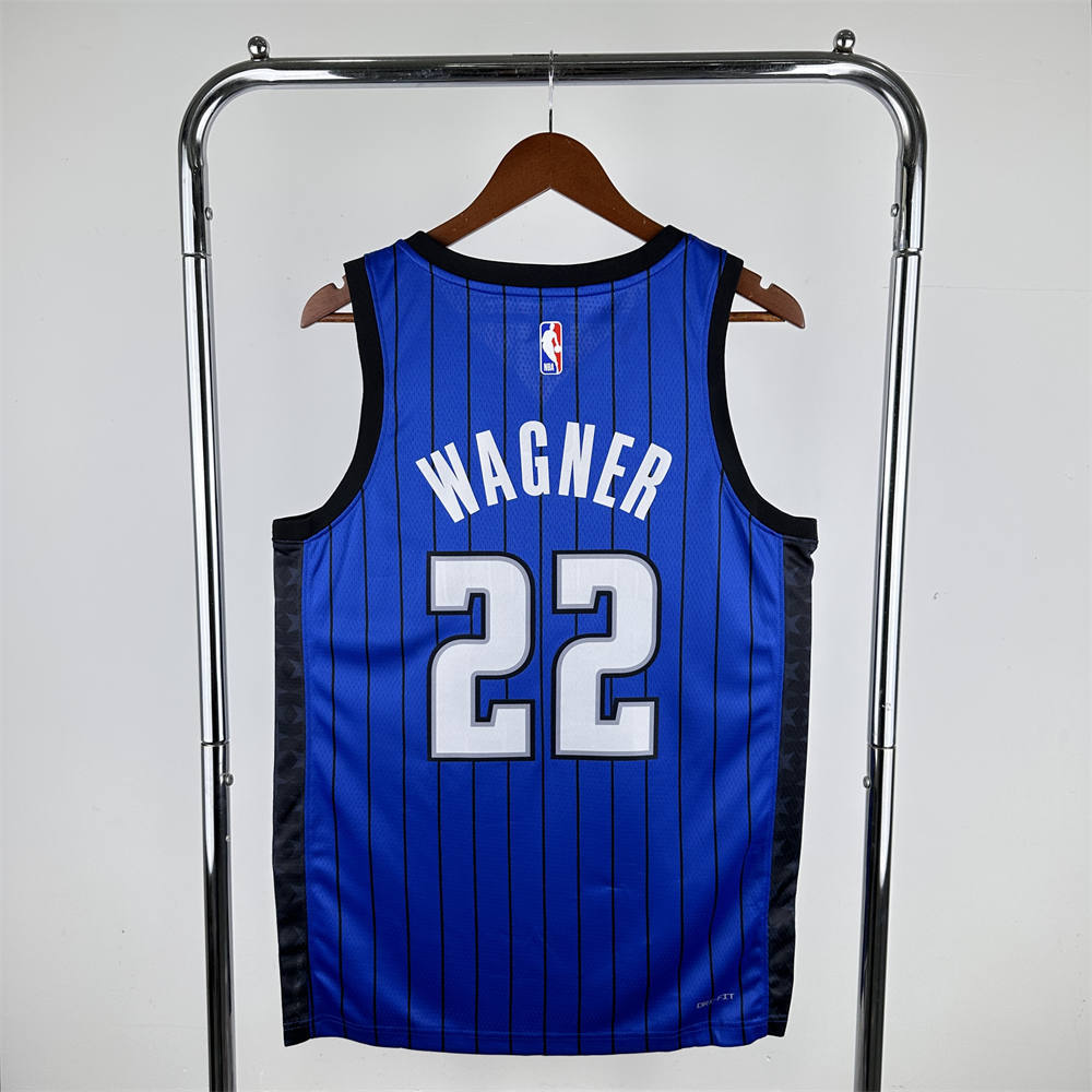 NBA Orlando Magic V-Neck Jersey Blue WAGNER#22 S-XXL
