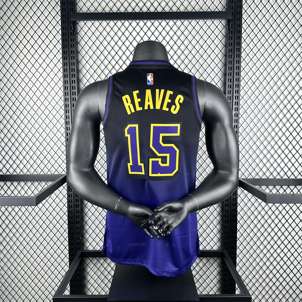 NBA Los Angeles Lakers 24/25 City Edition Purple Jersey REAVES#15 S-XXL