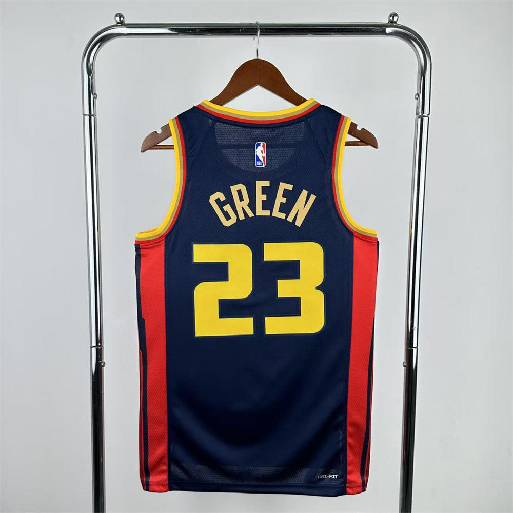 NBA Golden State Warriors 24/25 City Edition Black Jersey GREEN#23 S-XXL