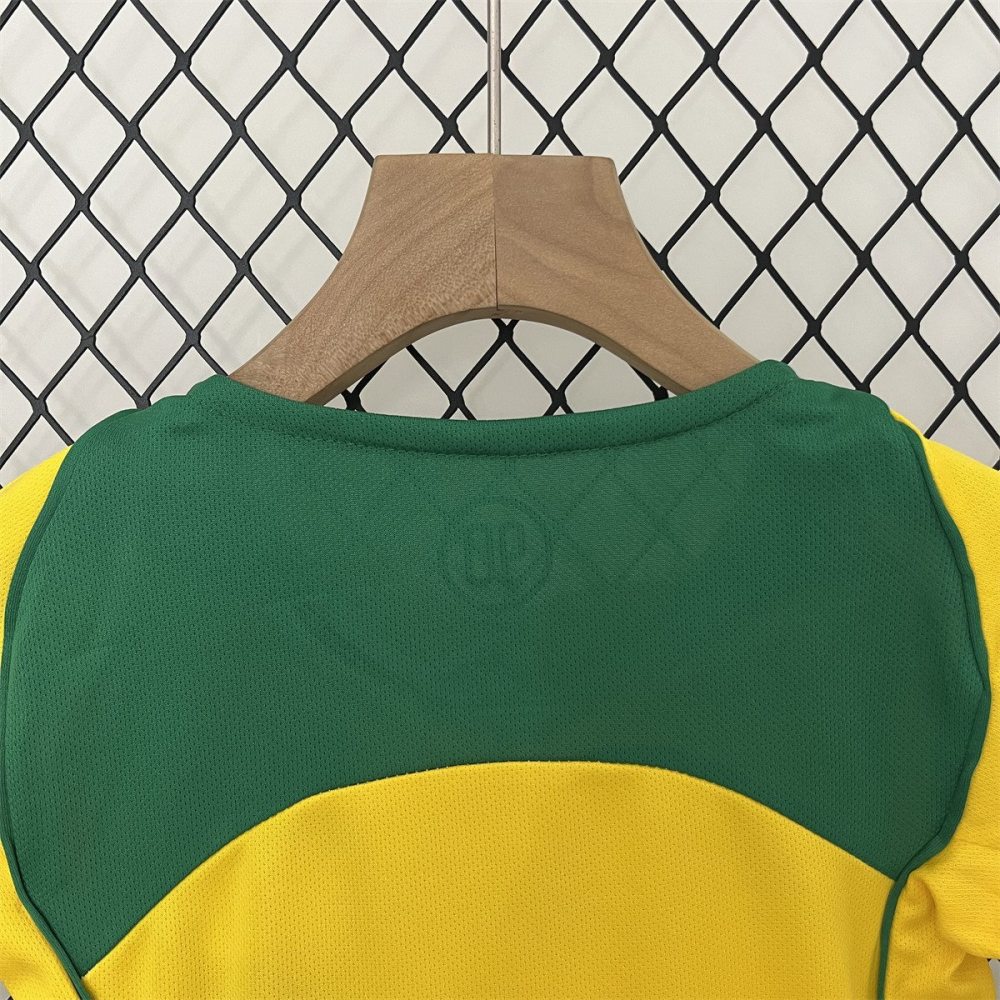 Retro 2004 Brazil home jersey Kid Kits Size 16-28
