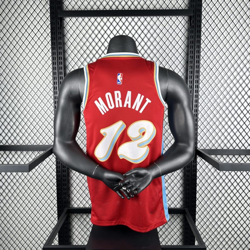 NBA Memphis Grizzies 24/25 City Edition Red jersey MORANT#12 S-XXL