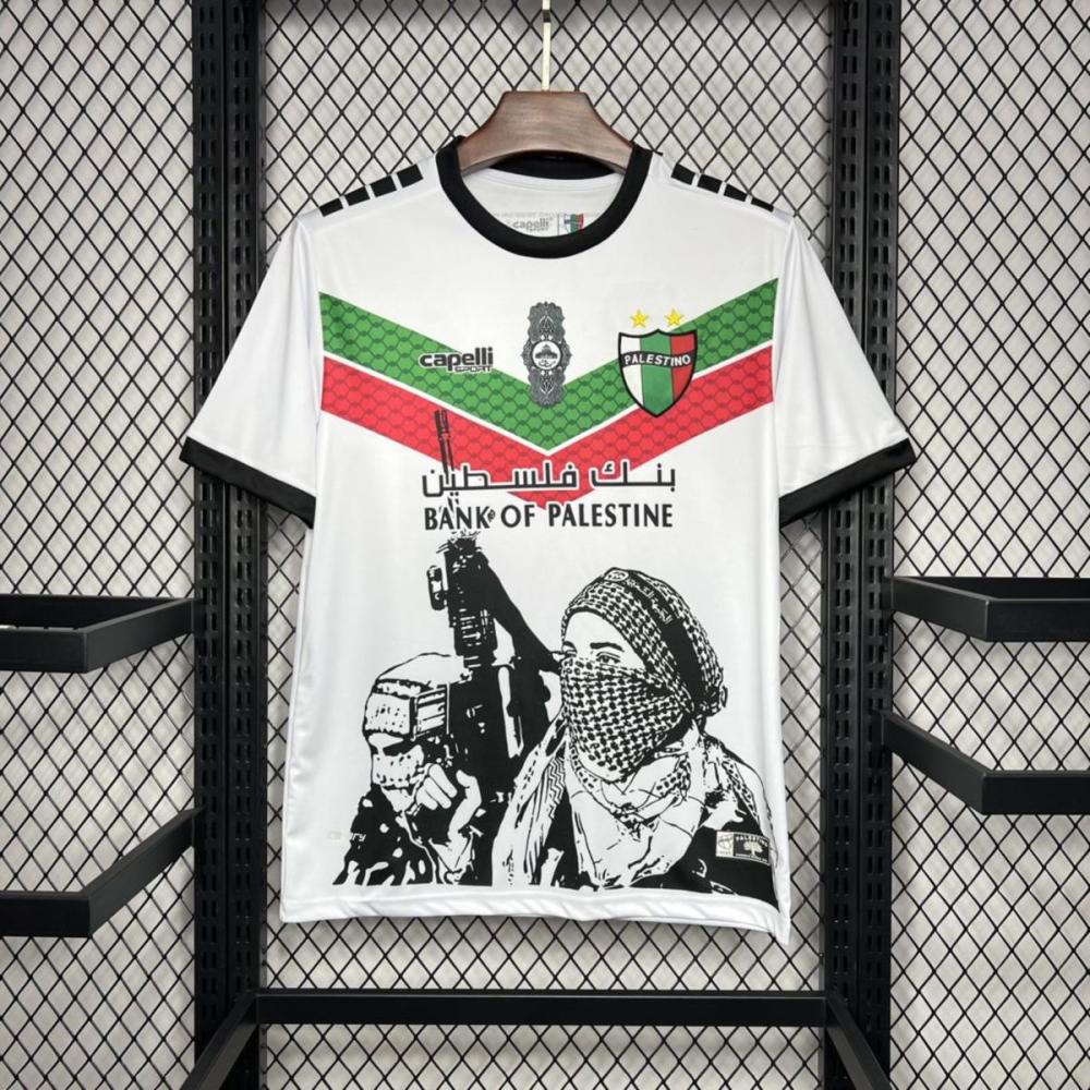 2024/25 CD Palestino White Graffiti Jersey Fan Version