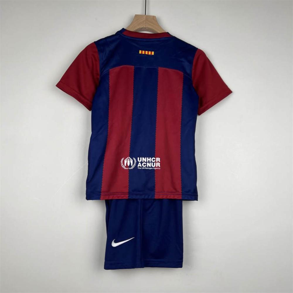 23/24 Kids Barcelona Home jersey Kid Kits Size 16-28