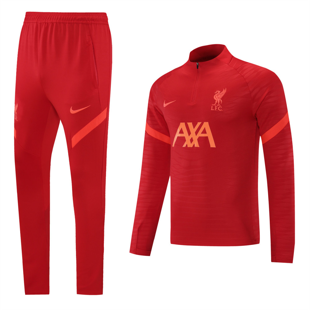2021 Liverpool Red Long-sleeved half-pull training kit Football team kit
