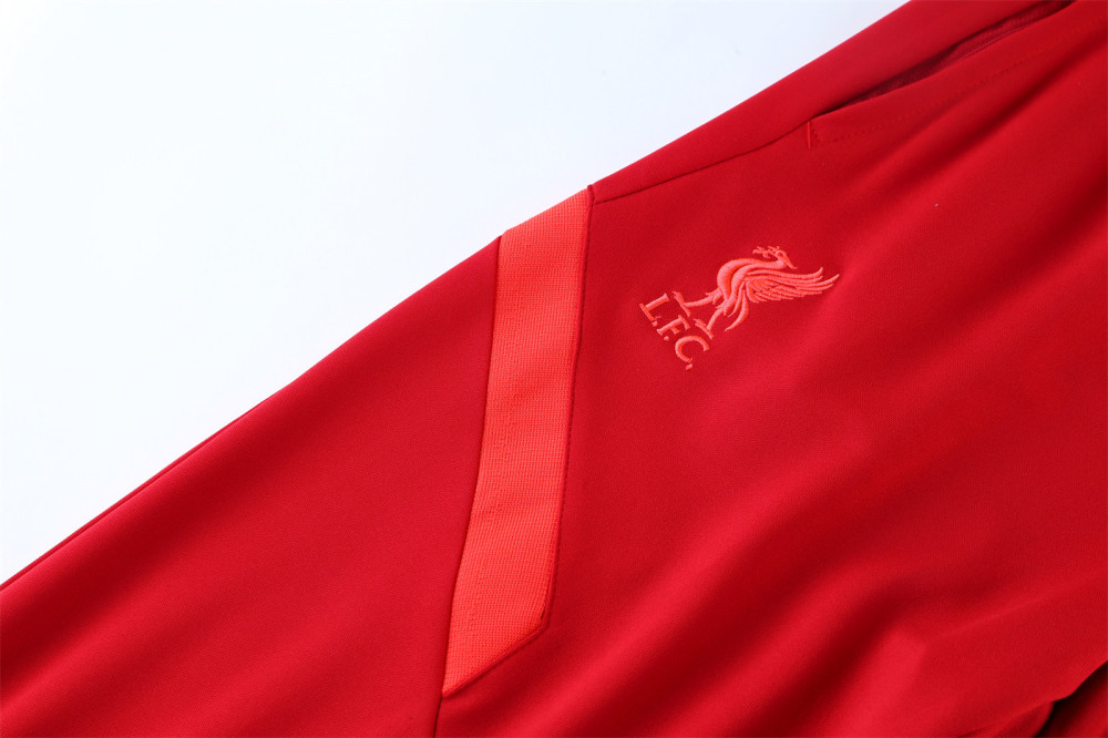 2021 Liverpool Red Long-sleeved half-pull training kit Football team kit