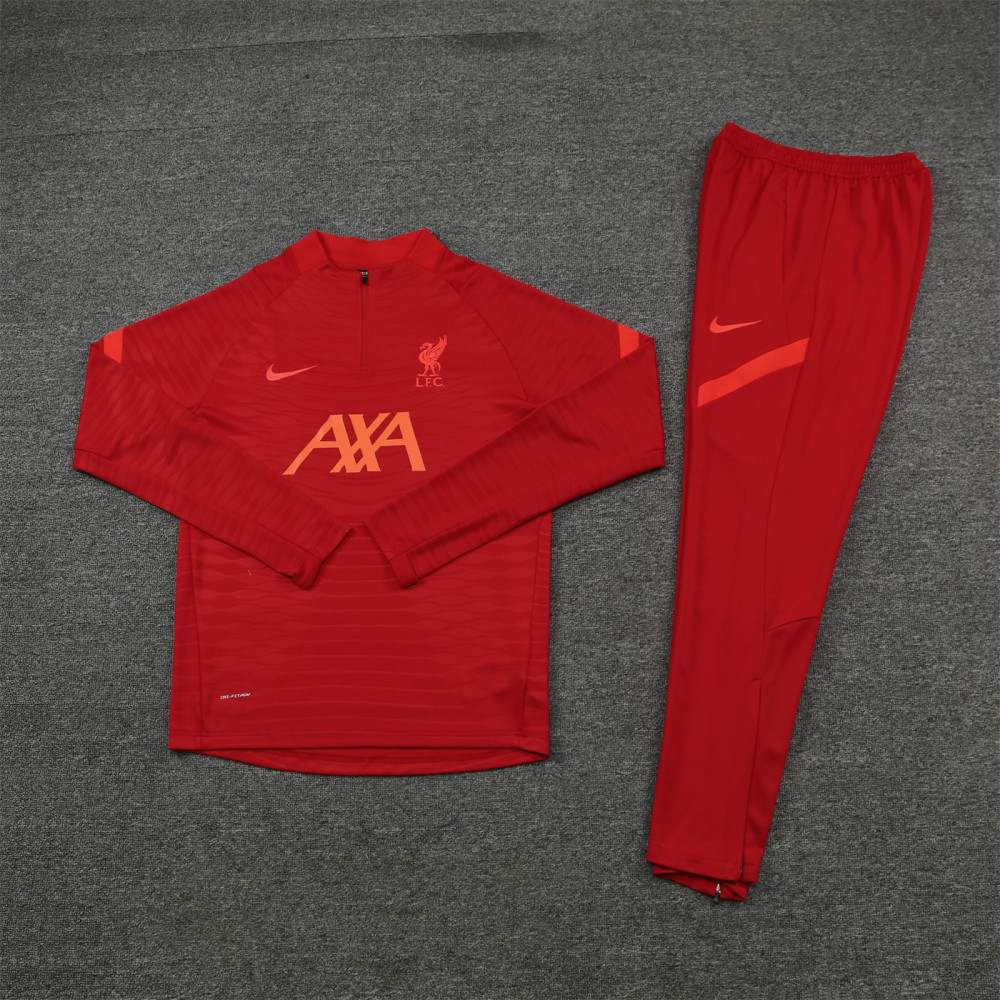 2021 Liverpool Red Long-sleeved half-pull training kit Football team kit