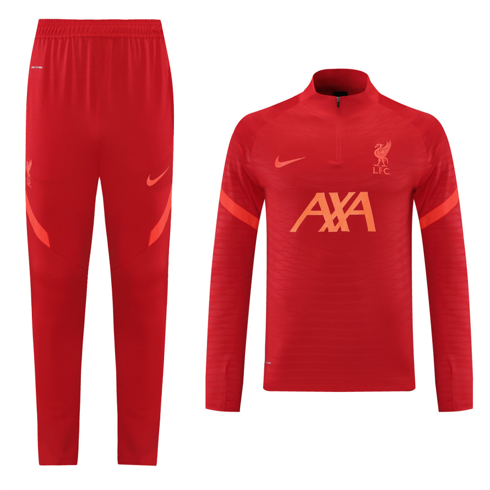 2021 Liverpool Red Long-sleeved half-pull training kit Football team kit