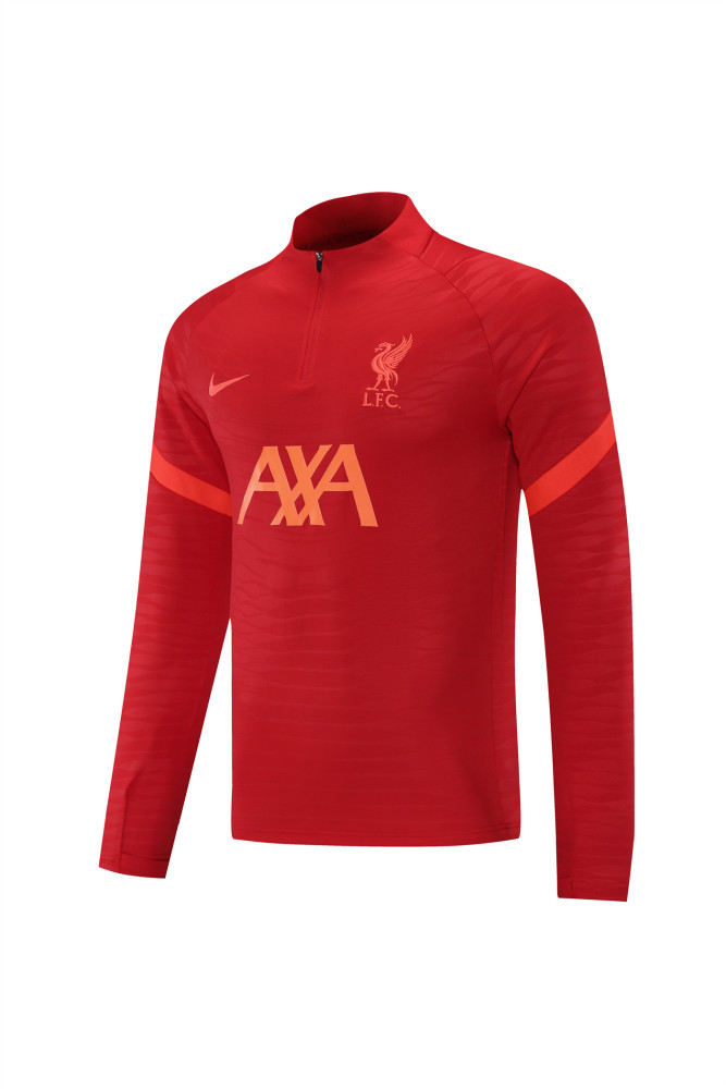 2021 Liverpool Red Long-sleeved half-pull training kit Football team kit