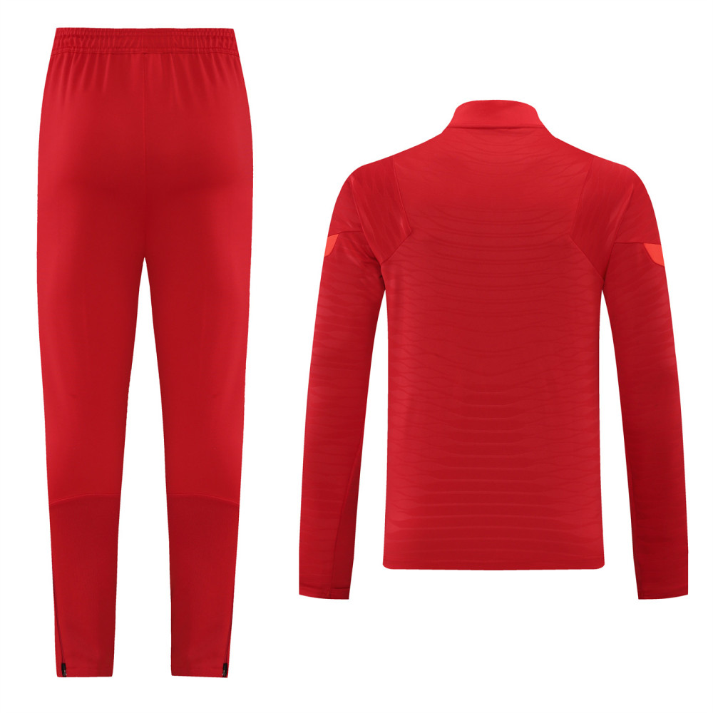 2021 Liverpool Red Long-sleeved half-pull training kit Football team kit