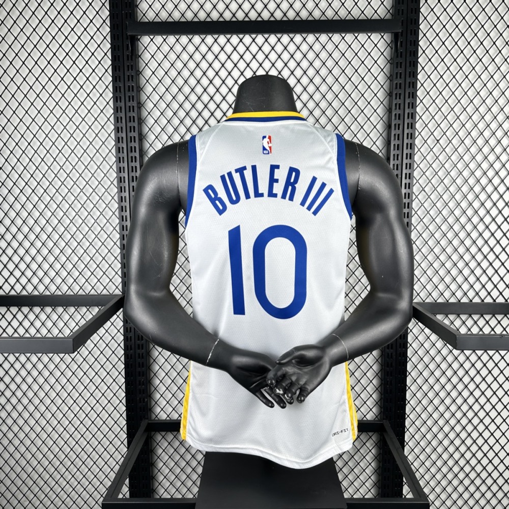 NBA Golden State Warriors V-Neck Mexico Edition White Jersey BUTLER Ⅲ#10 S-XXL