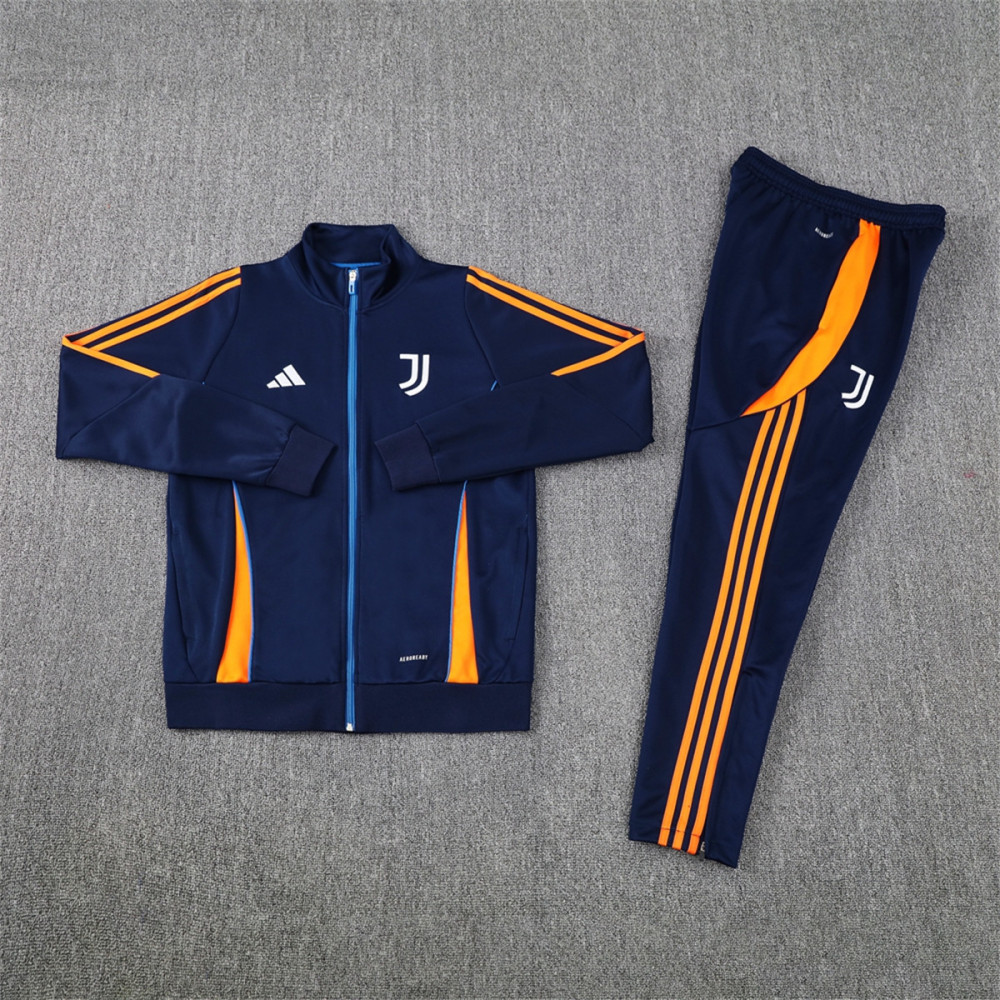 2024 Juventus Royal Blue Jacket Training Suit Set Football Team Shirt Sports Fashion