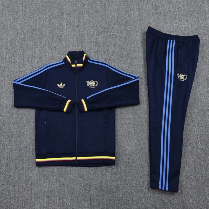2024 Colombia Sapphire Blue Jacket Training Suit Set Football Team Shirt Sports Fashion