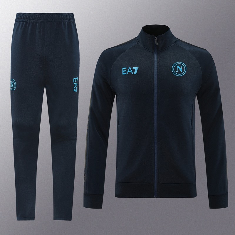 2024 Napoli Royal Blue Jacket Training Suit Set Football Team Shirt Sports Fashion
