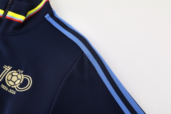2024 Colombia Sapphire Blue Jacket Training Suit Set Football Team Shirt Sports Fashion