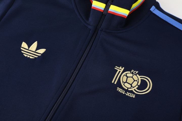 2024 Colombia Sapphire Blue Jacket Training Suit Set Football Team Shirt Sports Fashion