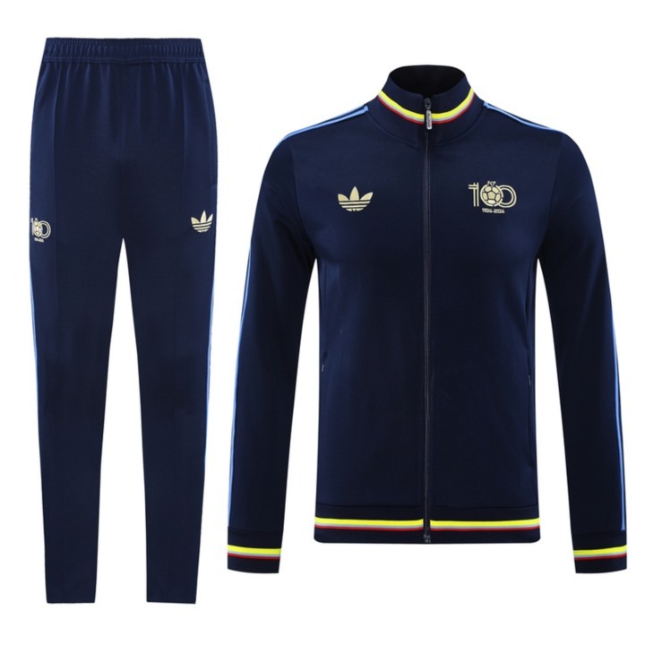 2024 Colombia Sapphire Blue Jacket Training Suit Set Football Team Shirt Sports Fashion