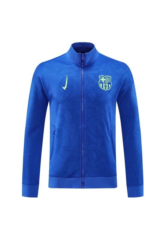 2024 Barcelona Blue Jacket Training Suit Set Football Team Shirt Sports Fashion