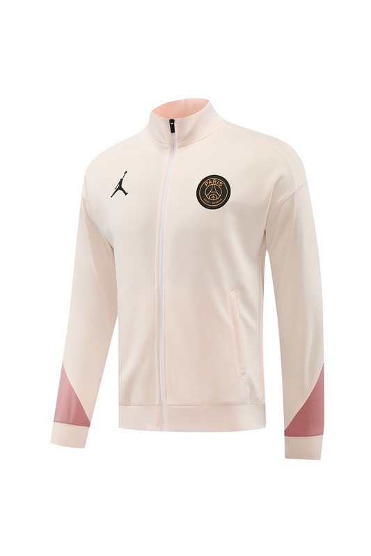 2024 PSG Light Pink Jacket Training Suit Set Football Team Shirt Sports Fashion