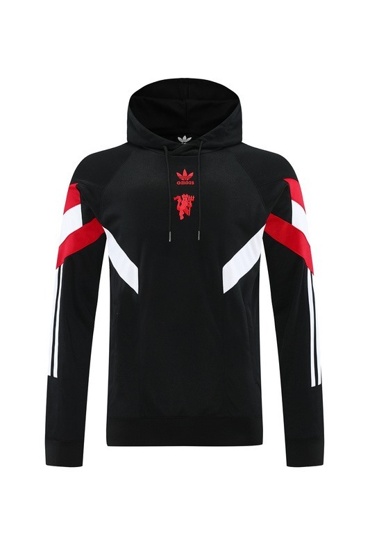 2024 Manchester United Black Hoodie Jacket Kit Set Football Team Shirt Sports Fashion