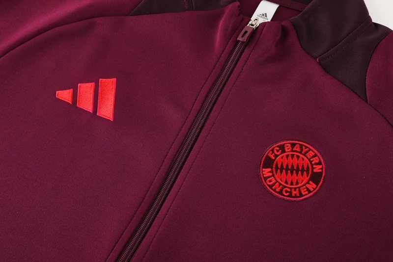 2024 Bayern Munich maroon Jacket Training Suit Set Football Team Shirt Sports Fashion