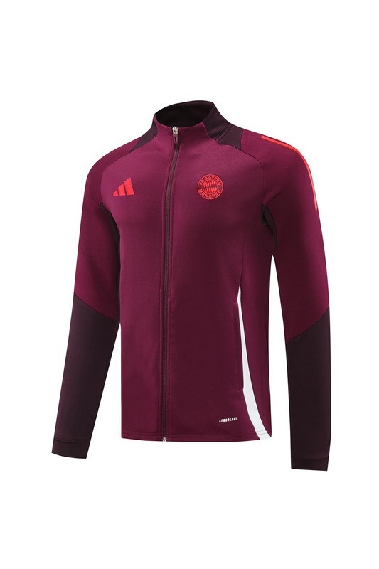 2024 Bayern Munich maroon Jacket Training Suit Set Football Team Shirt Sports Fashion
