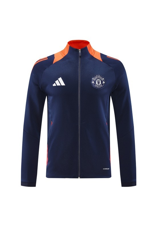 2024 Manchester United Royal Blue Jacket Training Suit Set Football Team Shirt Sports Fashion
