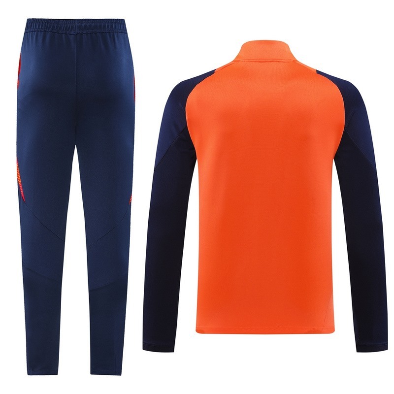 2024 Manchester United Orange Jacket Training Suit Set Football Team Shirt Sports Fashion