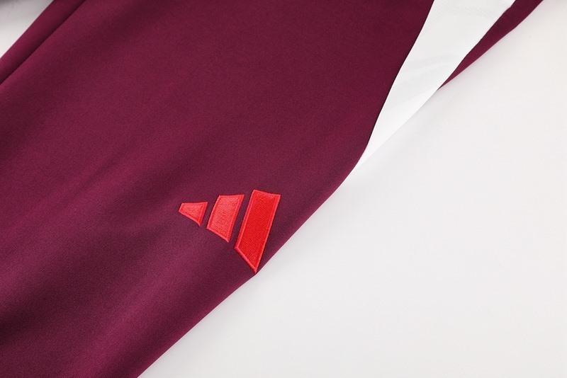 2024 Bayern Munich maroon Jacket Training Suit Set Football Team Shirt Sports Fashion