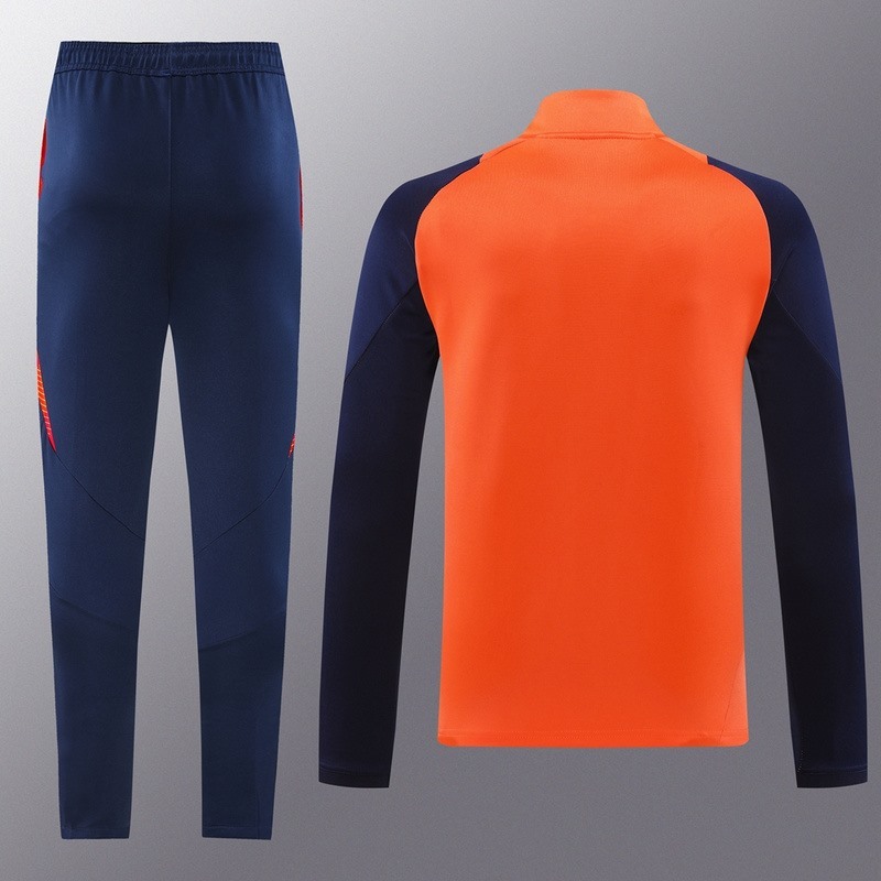 2024 Manchester United Orange Jacket Training Suit Set Football Team Shirt Sports Fashion