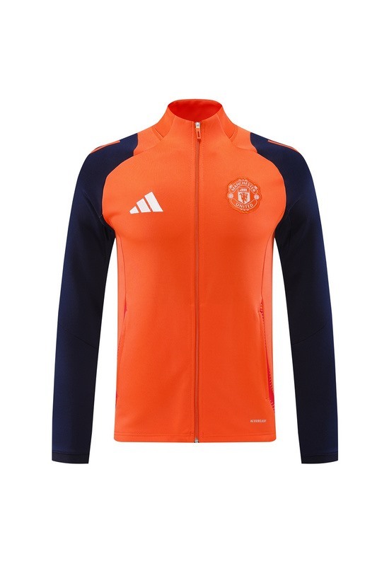 2024 Manchester United Orange Jacket Training Suit Set Football Team Shirt Sports Fashion