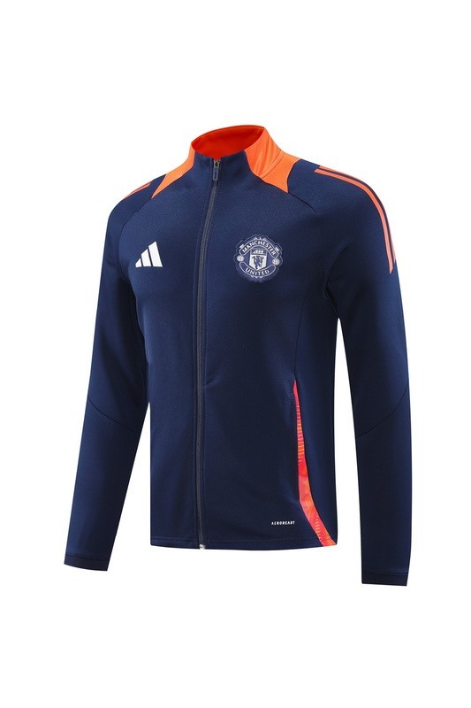 2024 Manchester United Royal Blue Jacket Training Suit Set Football Team Shirt Sports Fashion