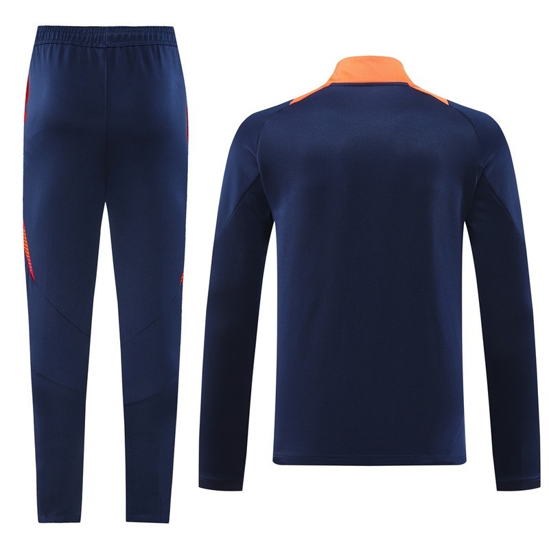 2024 Manchester United Royal Blue Jacket Training Suit Set Football Team Shirt Sports Fashion