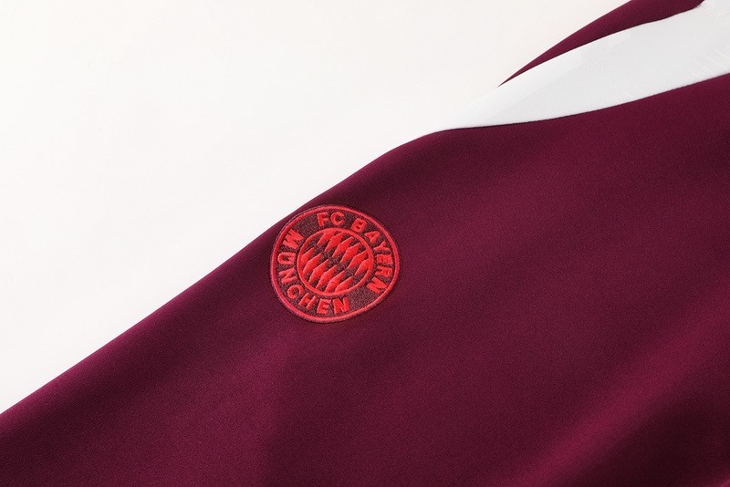 2024 Bayern Munich maroon Jacket Training Suit Set Football Team Shirt Sports Fashion