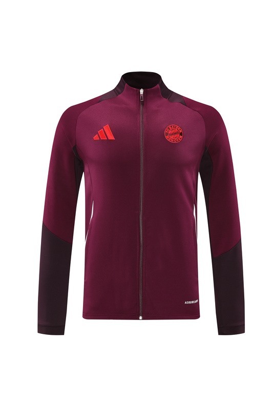 2024 Bayern Munich maroon Jacket Training Suit Set Football Team Shirt Sports Fashion