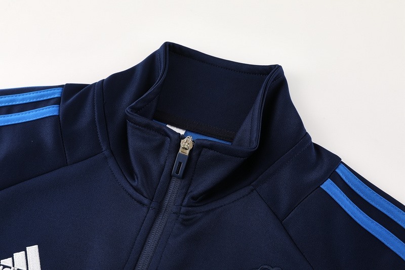 2024 Manchester United Royal Blue Jacket Training Suit Set Football Team Shirt Sports Fashion