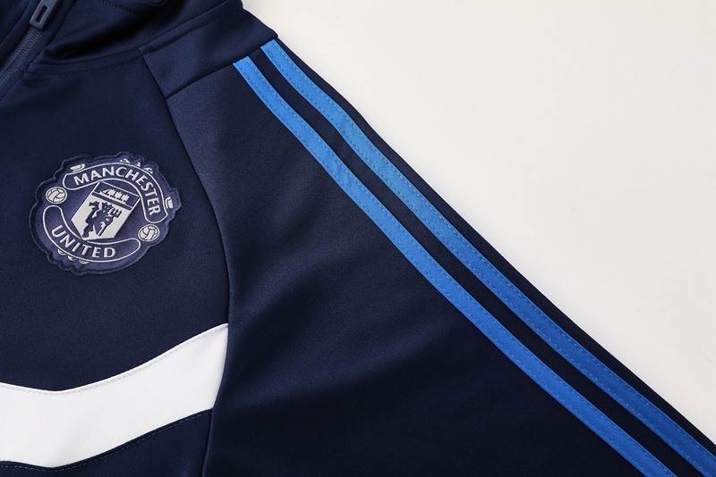 2024 Manchester United Royal Blue Jacket Training Suit Set Football Team Shirt Sports Fashion
