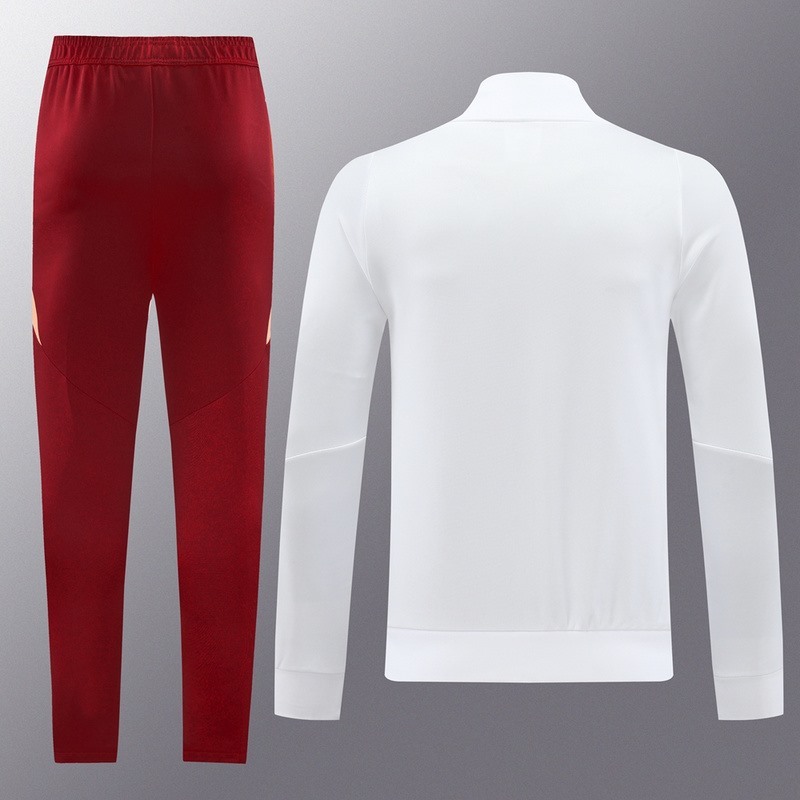 2024 Roma White Jacket Training Suit Set Football Team Shirt Sports Fashion